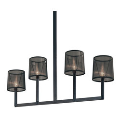 Sonneman Silhouette 4-Light 5.5" Pendant in Satin Black Finish - Pendant Lighting