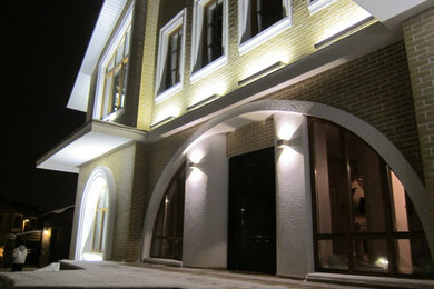 Архитектурное освещение загородного коттеджа в п. Крекшино