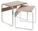 Lumisource Tea Nested Tables With Stainless Steel In Walnut Finish TB-TEA SS+WL