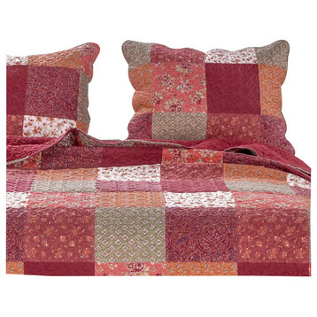 Greenland Home Fashions Country Fair Pillow Sham King Red