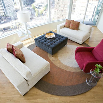 San Francisco SOMA Modern Condo Living Room
