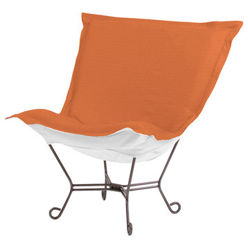Howard Elliott Seascape Canyon Scroll Puff Chair, Titanium Frame