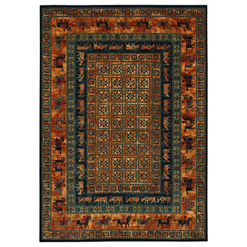Couristan Old World Classics Pazyrk Area Rug, Burnished Rust, 9'10" x 13'9"