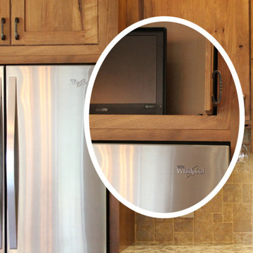 Rustic Finishes Reveal Hidden Storage Solutions
