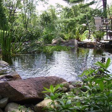 Fox Chapel pond and patio