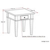 Atlin Designs Square Contemporary Wood End Table in Dark Tobacco Brown