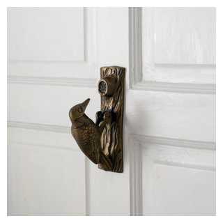 Brass Antique Door Knocker Woodpecker Vintage Antique Door