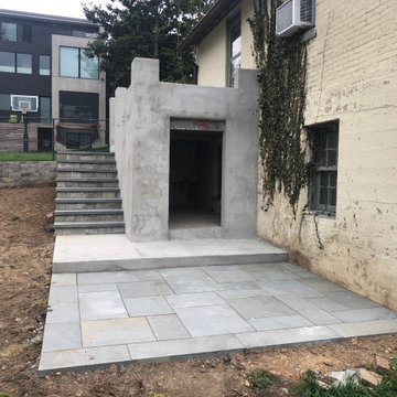Terraced Walls, Block Shed/Deck, Thermal Flagstone Patio/Walk, & Yard Re-Grading