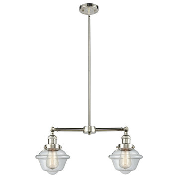 Innovations 2-LT Small Oxford 24" Chandelier - Polished Nickel