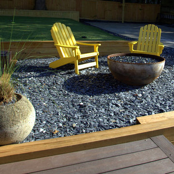 Custom Gas Fire Pit - Industrial Steel