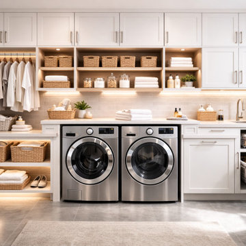 Luxury Custom Laundry Room Closets and Storage Cabinets in Dallas | ClosetologyT