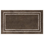Mohawk Home - Mohawk Home Corona Knitted Bath Rug, Walnut/White, 2' x 3' 4" - Refresh the bath spaces around your home with this essential bath collection featuring a stylish classic bordered design. Fit for a spa, these plush bath rugs offer everyday durability, sumptuous softness, and exquisite style in a variety of versatile sizes and colors to bring any bath space to life. Designed to hold up under heavy wear and tear, these resilient bath rugs offer advanced soil, stain, fade, and skid protection - the perfect choice for high-traffic areas.