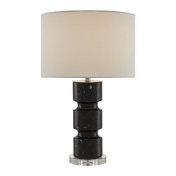 Currey and Company - Currey and Company Bosley Black Marble Table Lamp - Table Lamps