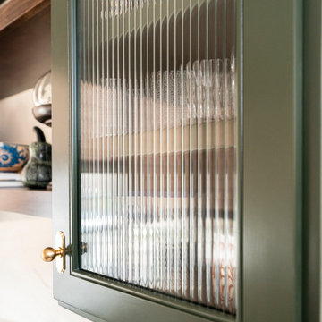 Deep Forest and Stained Oak Transitional Kitchen
