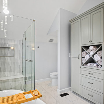 Transitional Primary Bathroom Remodel Centreville, VA