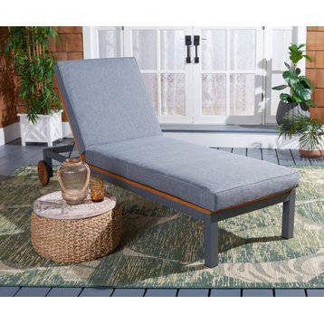 Safavieh Outdoor Jackman Lounge Chair Grey/Grey Cushion