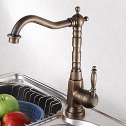 Centerset Antique Brass Kitchen Tap T0438 - Kitchen Faucets