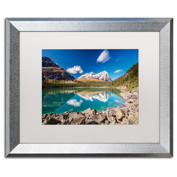 Pierre Leclerc 'Lake O'Hara Daydream' Matted Art, Silver Frame, White, 20x16