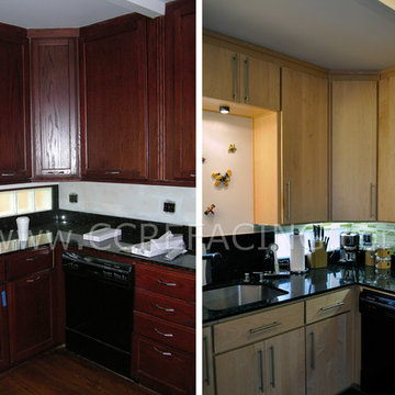 San Francisco reface with Natural Maple slab doors