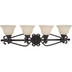 Maxim Lighting International - Manor 4-Light Bath Vanity, Oil Rubbed Bronze, Frosted Ivory Glass - Product Information: