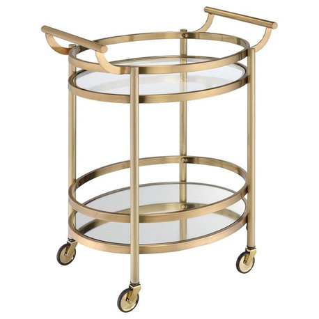 Acme Lakelyn Serving Cart, Gold