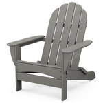 Polywood - Polywood Classic Oversized Curveback Adirondack, Slate Gray - We all need our space every now and then. Find yours in the roomy POLYWOOD Classic Oversized Curveback Adirondack. While this chair has the classic good looks you expect from an Adirondack, its generous seat, curved back and wider slats make it extra big on comfort. Made in the USA and backed by a 20-year warranty, this durable chair is constructed of solid POLYWOOD lumber that's available in a variety of attractive, fade-resistant colors. It won't splinter, crack, chip, peel or rot and it never needs to be painted, stained or waterproofed. It's also designed to withstand nature's elements as well as to resist stains, corrosive substances, salt spray and other environmental stresses.