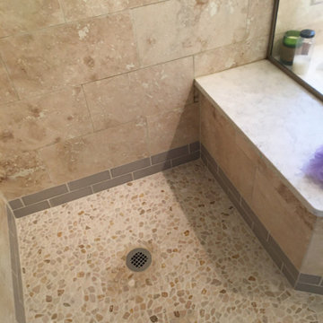 Spa Shower - River Pebble Floor Tile