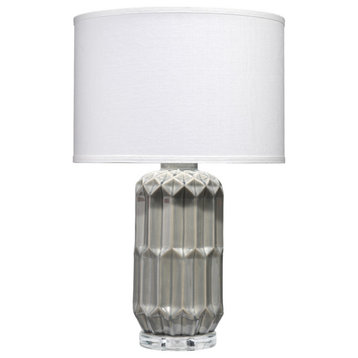 Gray Ceramic Jewel Table Lamp