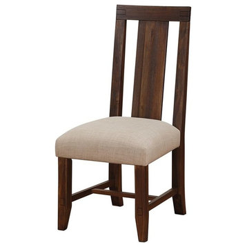 Modus Meadow Slatback Dining Side Chair in Brick Brown (Set of 2)