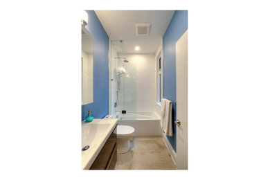 Example of a mid-sized trendy bathroom design in Toronto