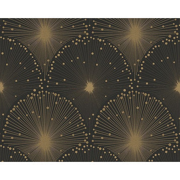 Spot 3, A Hint of Elegance Metallic, Black Wallpaper Roll, Modern Wall Decor