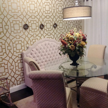 Tea House Trellis Stenciled Dining Room
