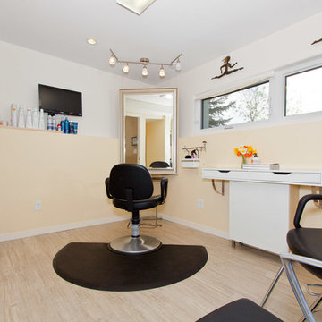 In Home Hair Salon Basement Development