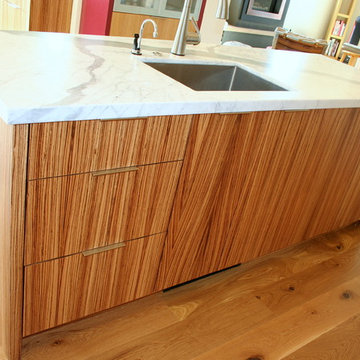 Statuary Marble and Zebra Wood