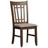 Santa Rosa Medium Brown Lattice Back Side Chair-Set of 2