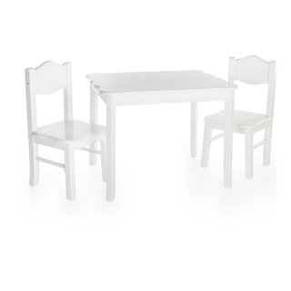 White GuideCraft Classic Table and Chairs Set