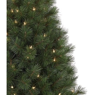 Potted White Pine Artificial Christmas Tree