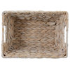 DII Medium White Wash Hyacinth Basket Set of 2