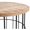 Auxon Designer Cage Side Table, Natural & Black