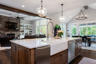 Kitchen - farmhouse kitchen idea in Other