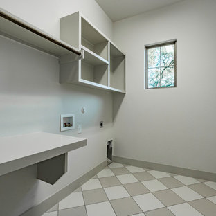 75 Beautiful Laminate Floor Laundry Room With Beige Countertops