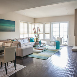 "The Bachelor" Pad Makeover | Living Room | Encinitas - Sectional Sofas