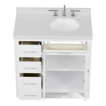 Caroline Parkway 36'' White Bathroom Vanity