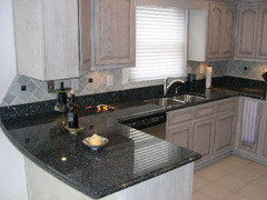 Blue Pearl With White Cabinets, Blue Pearl Granite Countertop With White Cabinets