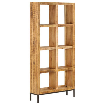 vidaXL Solid Mango Wood Bookshelf Bookcase Display Stand Storage Organizer