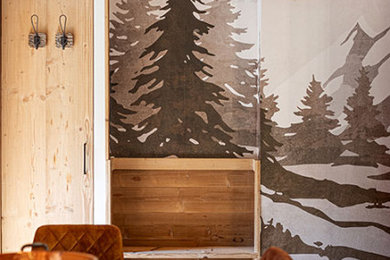 Cette photo montre un salon montagne.
