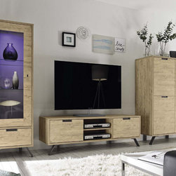 Modern Italian Wall Unit Palma Oak by LC Mobili - $1,865.00 - Entertainment Centers And Tv Stands