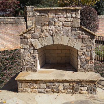 Time Lapse Outdoor Fireplace, Kitchen, Patio Construction Project Atlanta, GA.