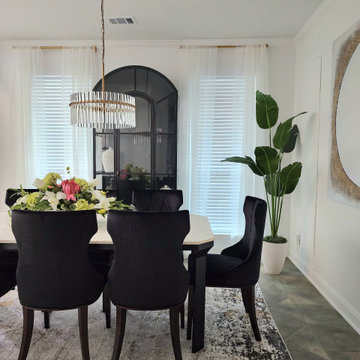 Sophisticated Glam Living and Dining Rooms