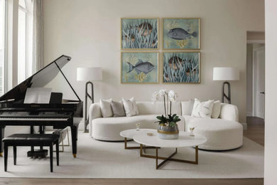 Inspiration for a coastal home design remodel in Miami